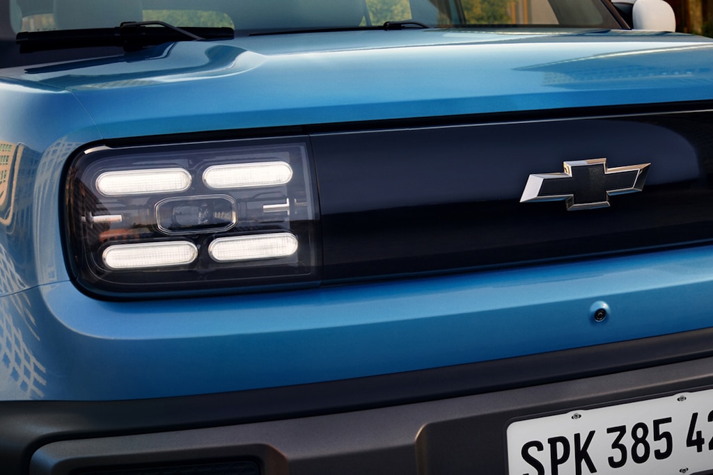 O farol dianteiro do Spark EUV oferece mais visibilidade e sofisticação