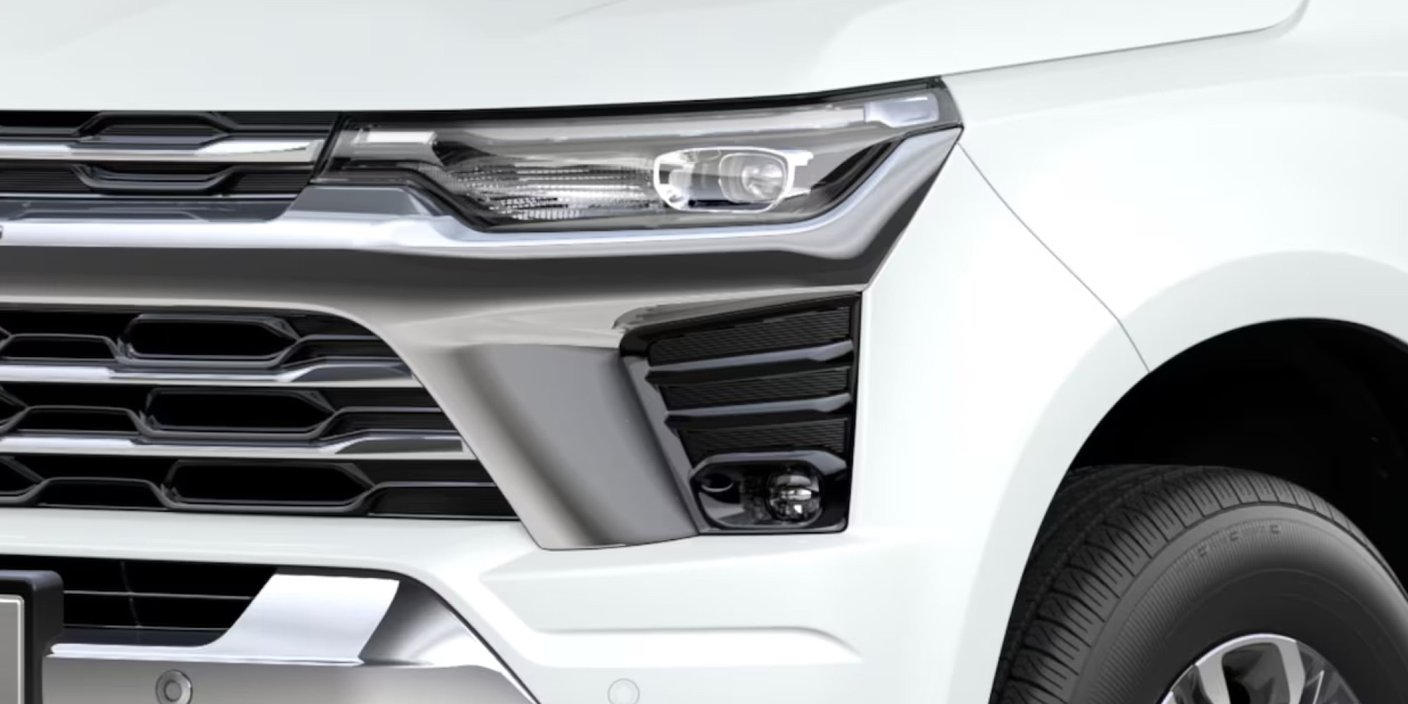 O Design frontal da Chevrolet S10 destaca os faróis em LED